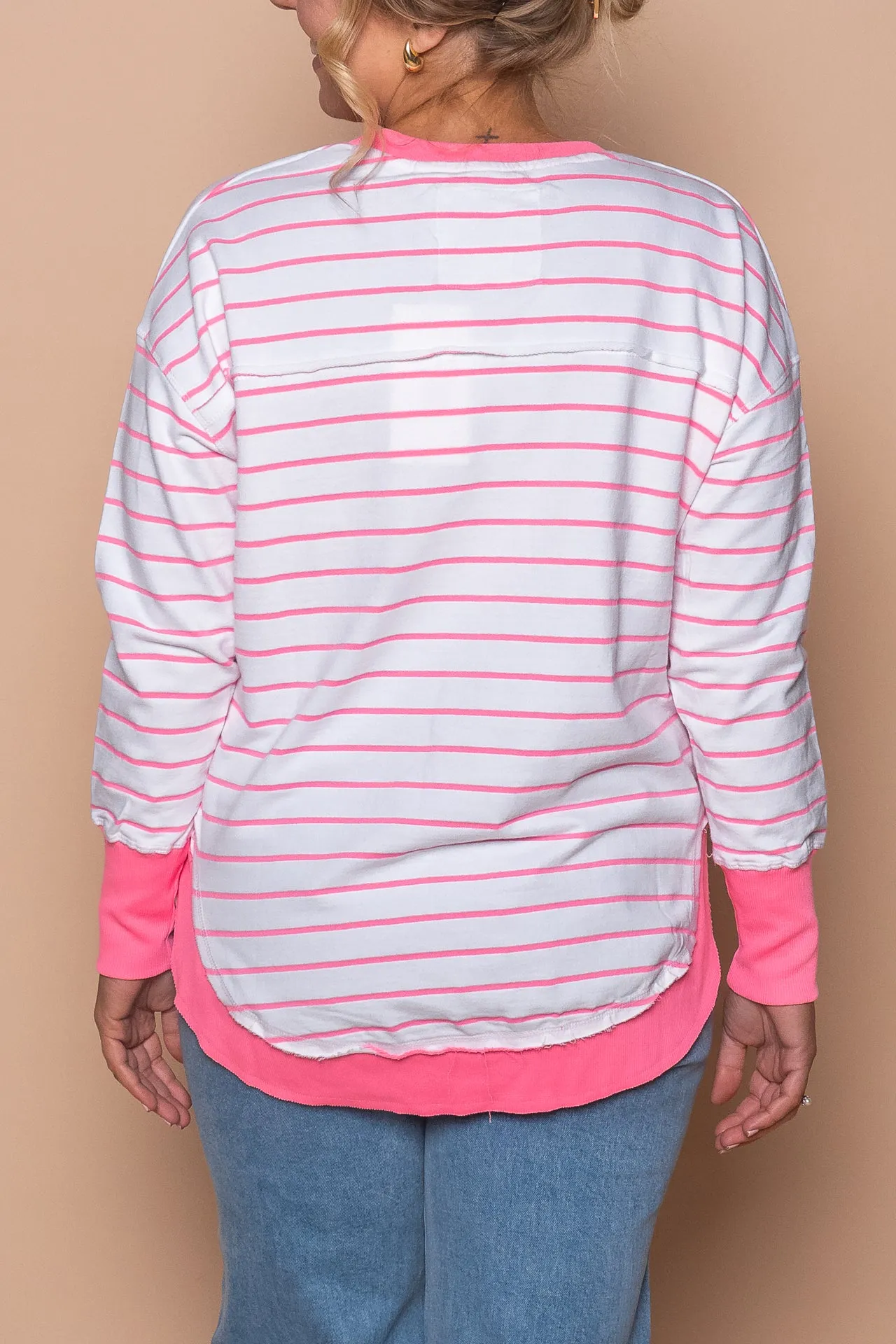 Simplified Stripe Crew in Neon Rose - Foxwood sold by Always Alice product image thumbnail 5