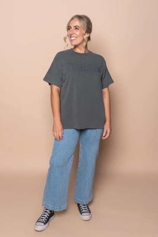Vital Washed Oversized Tee in Charcoal - All About Eve sold by Always Alice