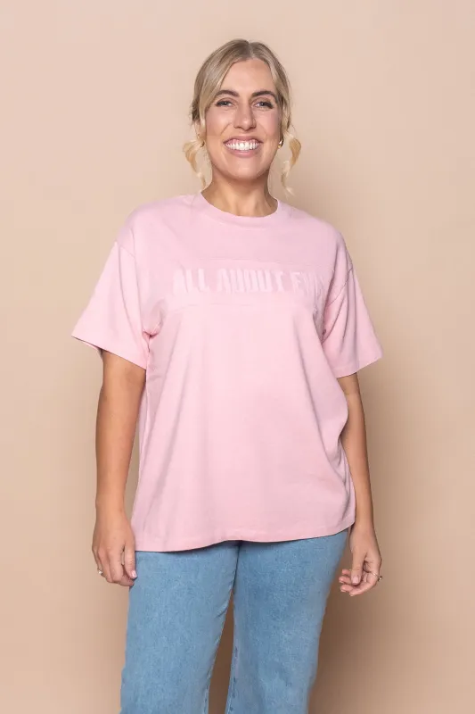 Vital Washed Oversized Tee in Pink - All About Eve sold by Always Alice