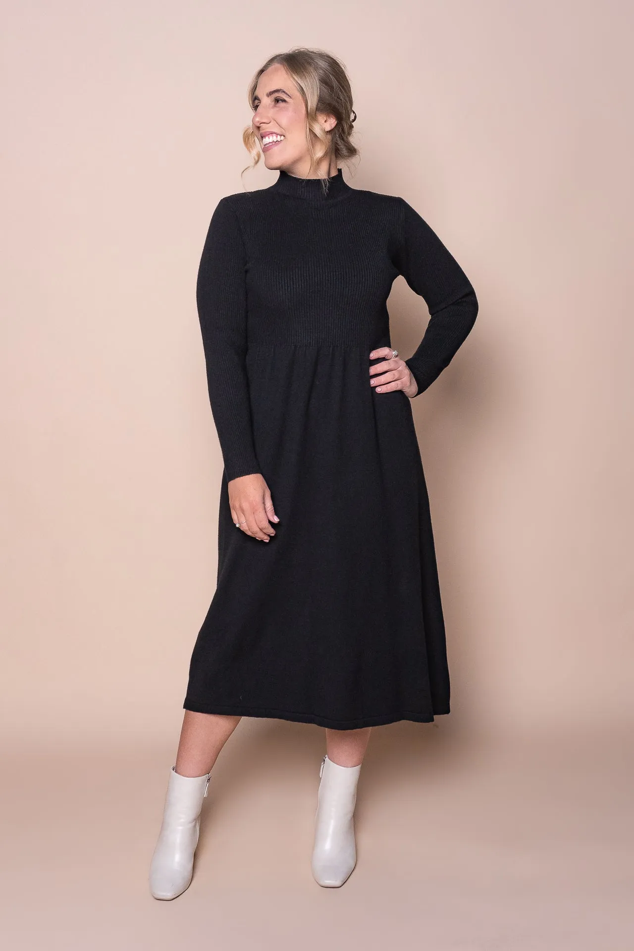 Jennifer Long Sleeve Dress in Black sold by Always Alice product image thumbnail 2