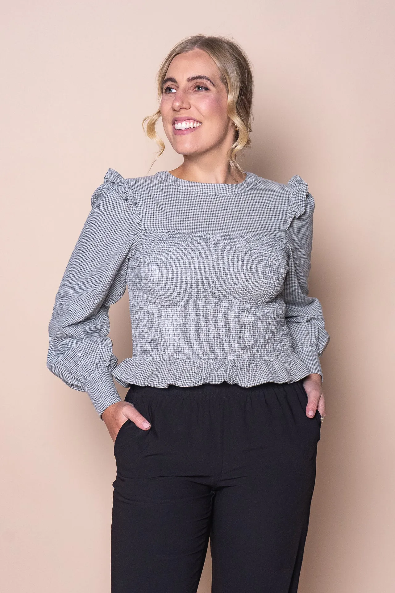 Remy L/S Top in Check - All About Eve sold by Always Alice