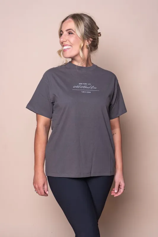 East Side Relaxed Tee in Charcoal - All About Eve sold by Always Alice