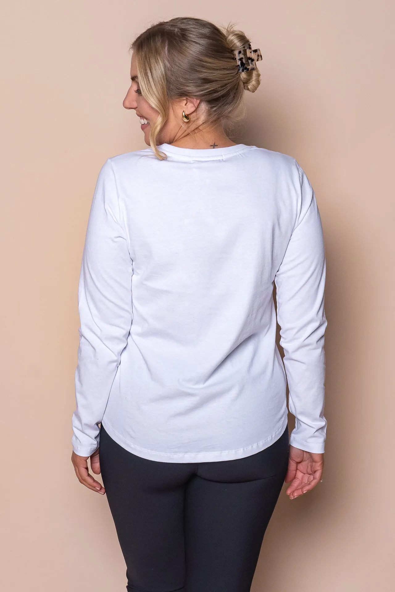 Signature L/S Tee in White - Foxwood sold by Always Alice product image thumbnail 5