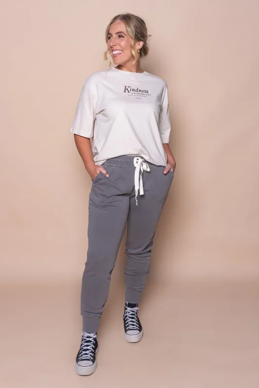Simplified Track Pants in Iron - Foxwood sold by Always Alice