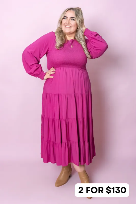 Samaria Dress in Berry sold by Always Alice