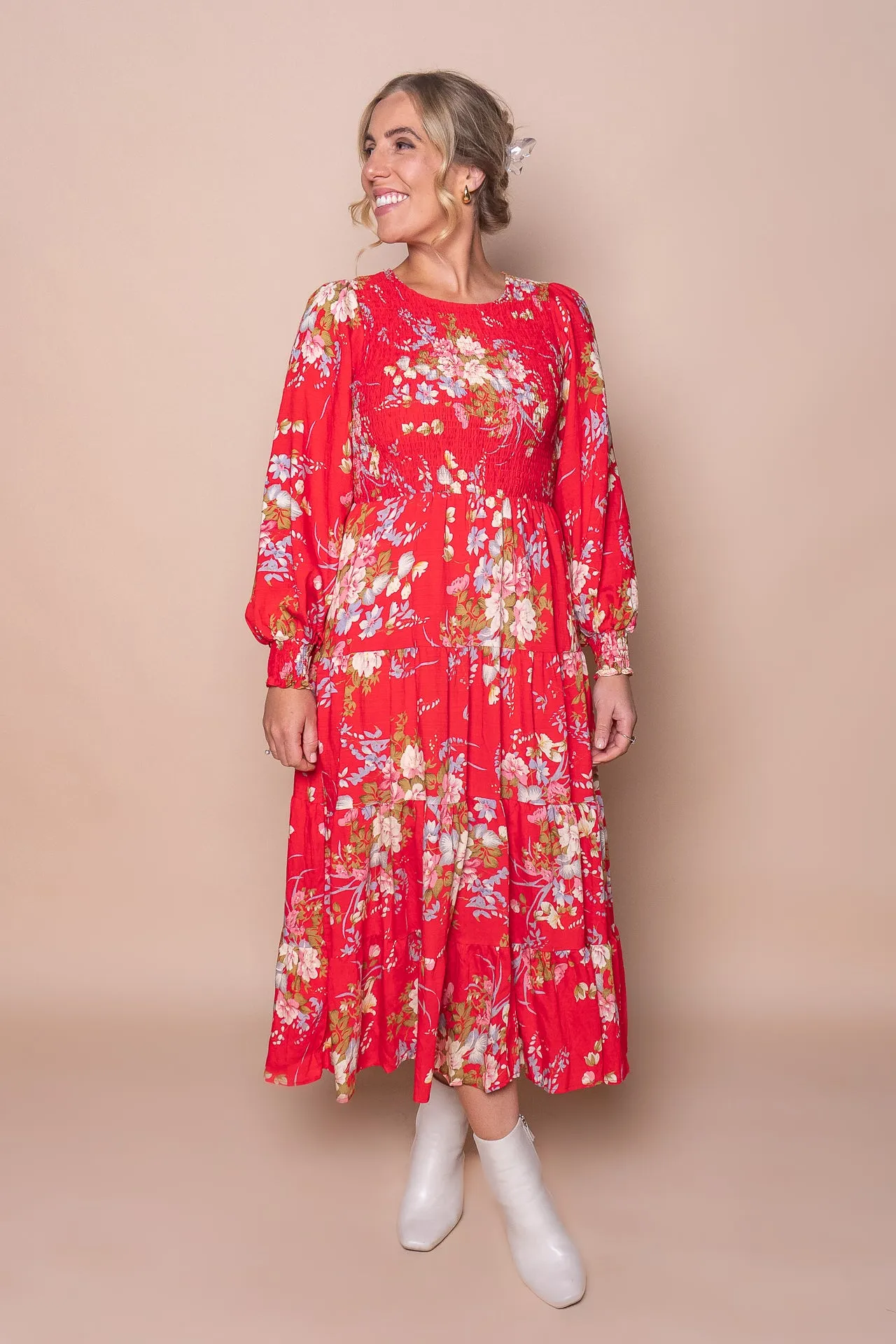 Marjorie Midi Dress in Red sold by Always Alice product image thumbnail 3