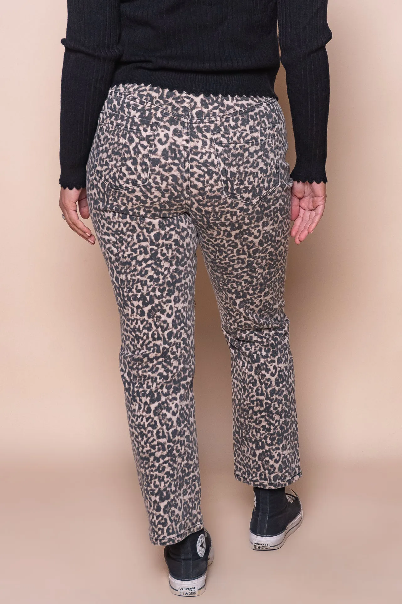 Leopard Denim Jeans in Leopard - Foxwood sold by Always Alice product image thumbnail 5