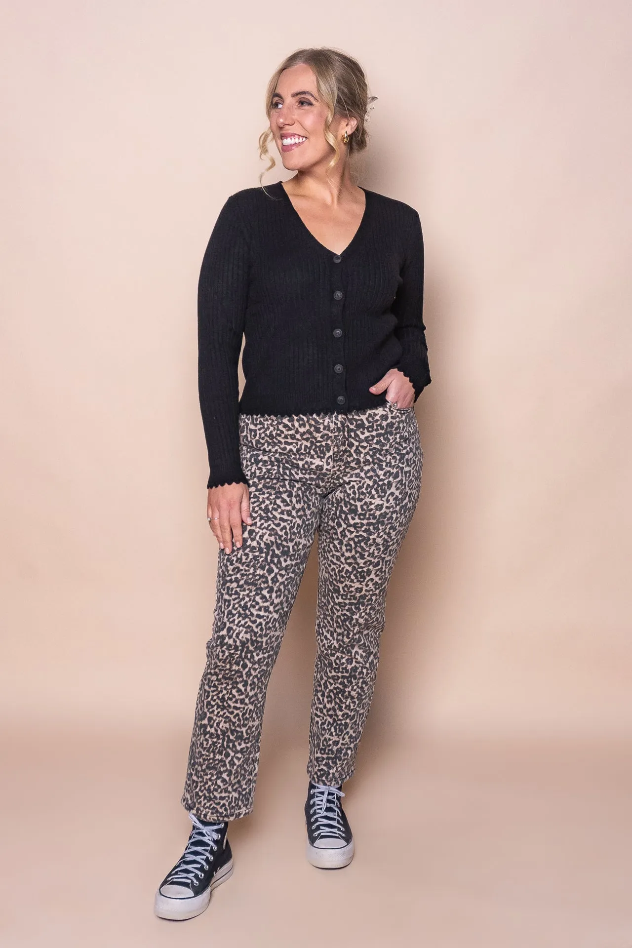 Leopard Denim Jeans in Leopard - Foxwood sold by Always Alice product image thumbnail 2