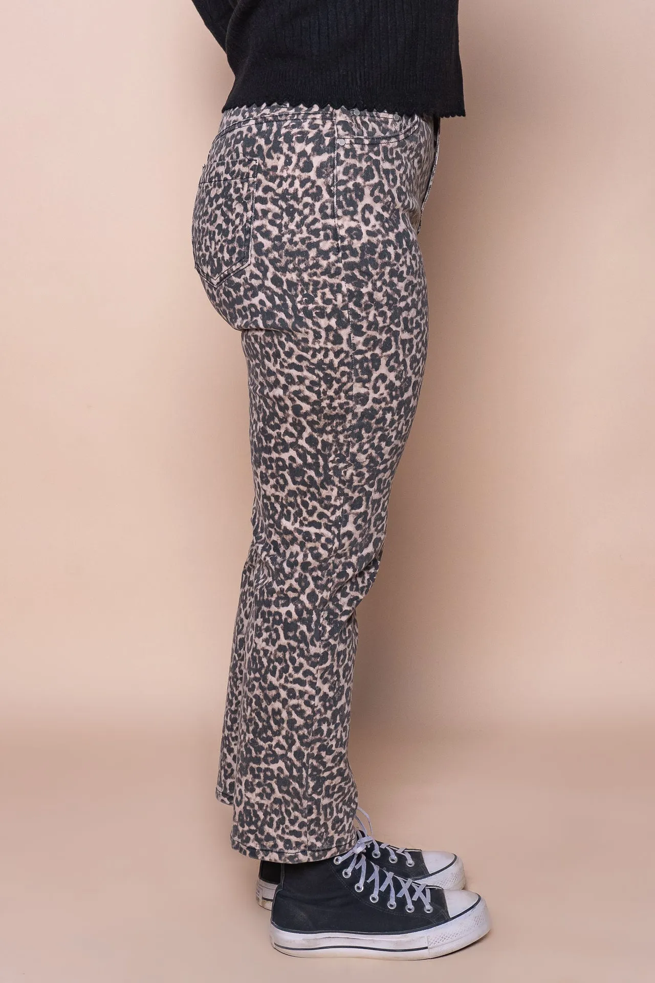 Leopard Denim Jeans in Leopard - Foxwood sold by Always Alice product image thumbnail 4