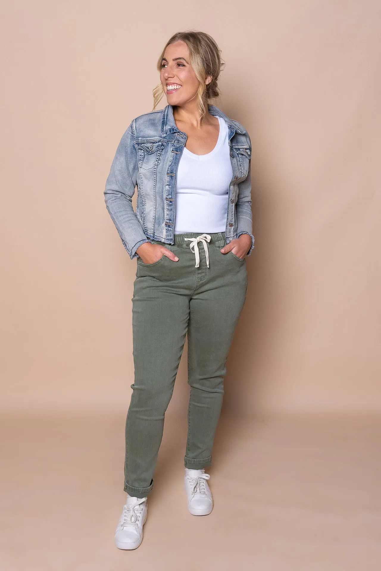 Juliette Joggers in Khaki - Foxwood sold by Always Alice product image thumbnail 2