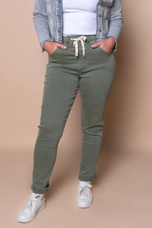 Juliette Joggers in Khaki - Foxwood sold by Always Alice