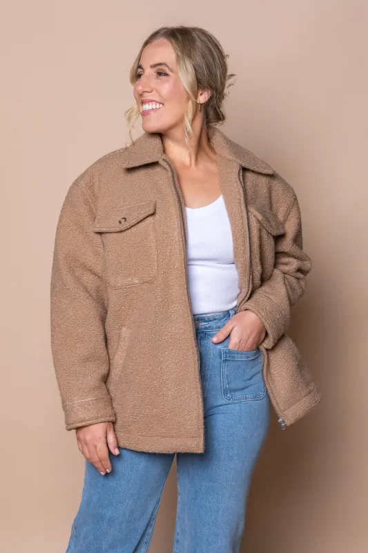 Aria Shacket in Tan - All About Eve sold by Always Alice
