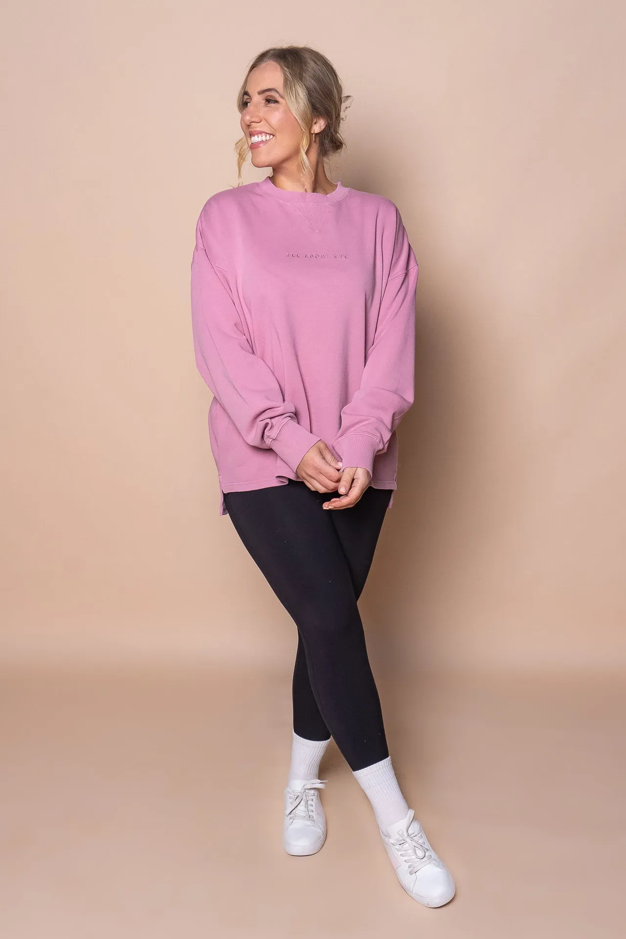 AAE Washed Relaxed Crew in Quartz Pink - All About Eve sold by Always Alice product image thumbnail 3