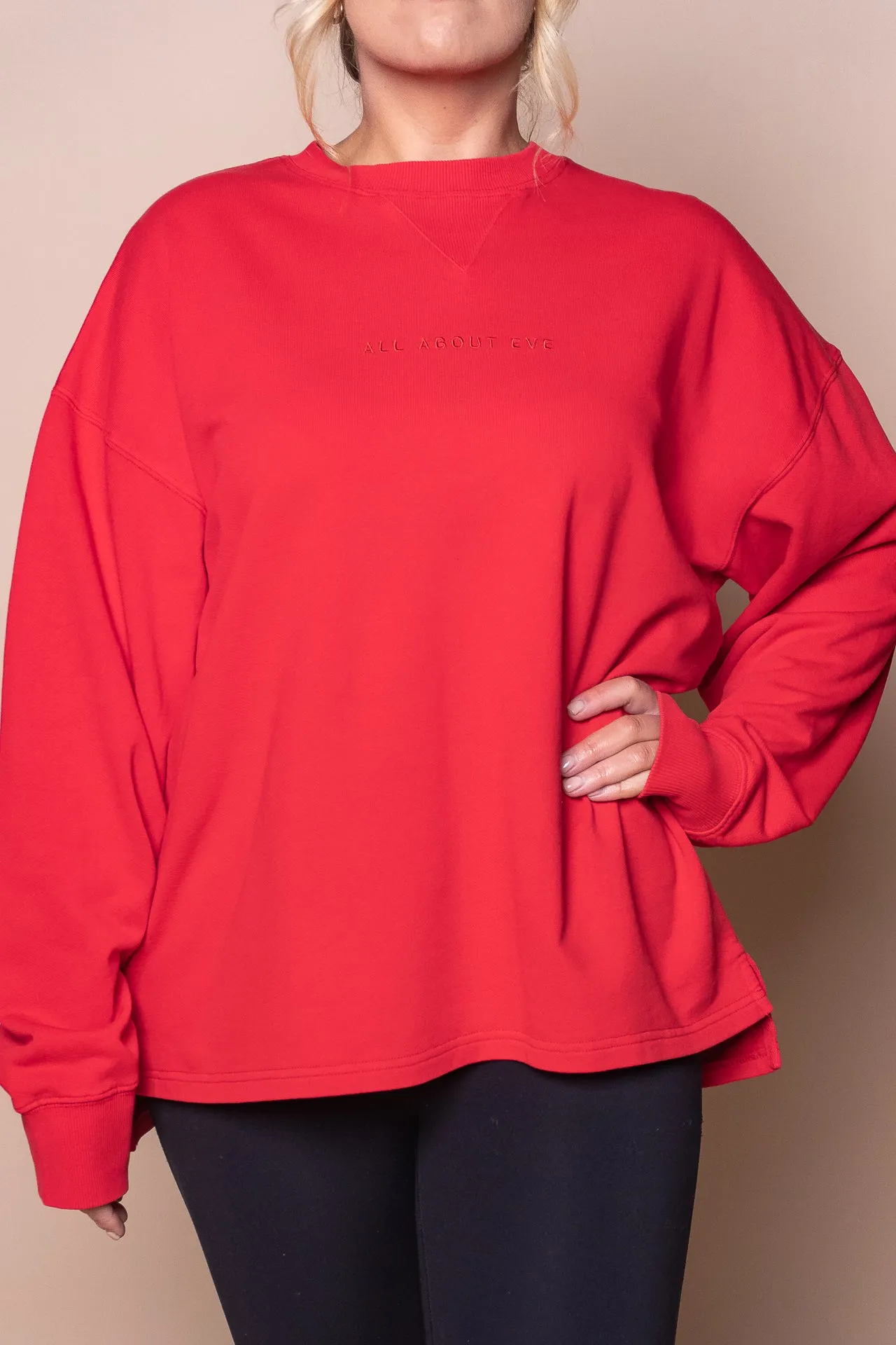 AAE Washed Relaxed Crew in Scarlet - All About Eve sold by Always Alice product image thumbnail 3