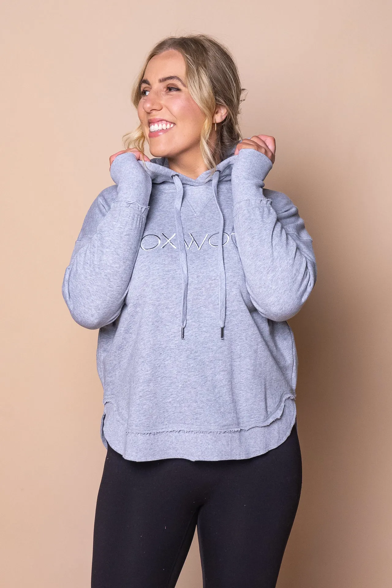 Metallic Simplified Hoodie in Grey Marle - Foxwood sold by Always Alice