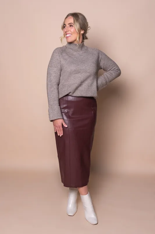 Elizabeth Pencil Skirt in Burgundy sold by Always Alice