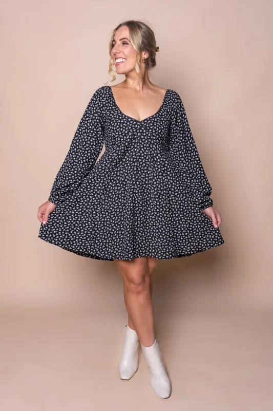 Wren Long Sleeve Mini Dress in Black - All About Eve sold by Always Alice