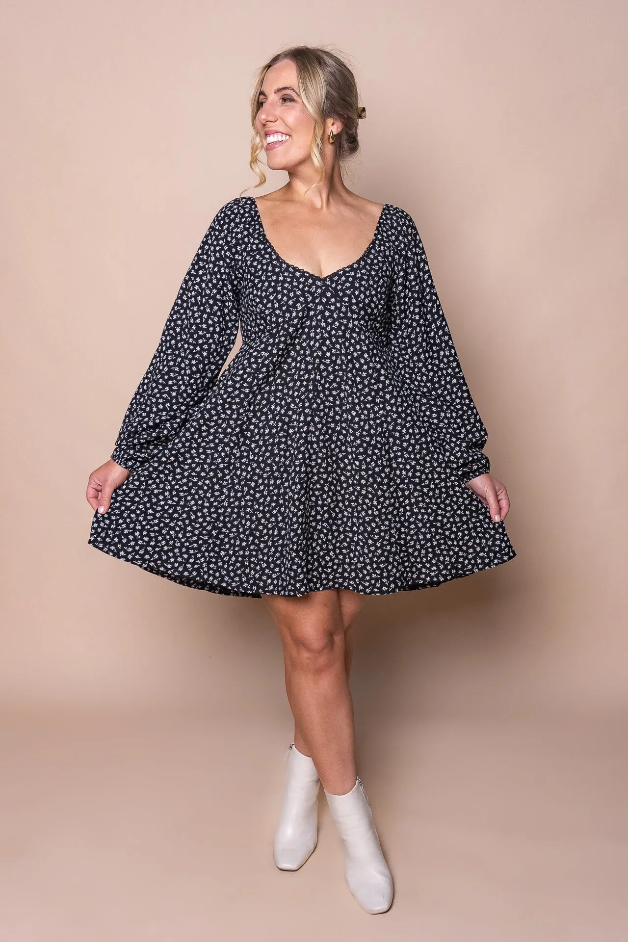 Wren Long Sleeve Mini Dress in Black - All About Eve sold by Always Alice