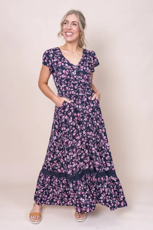 Hadley Dress in Navy sold by Always Alice