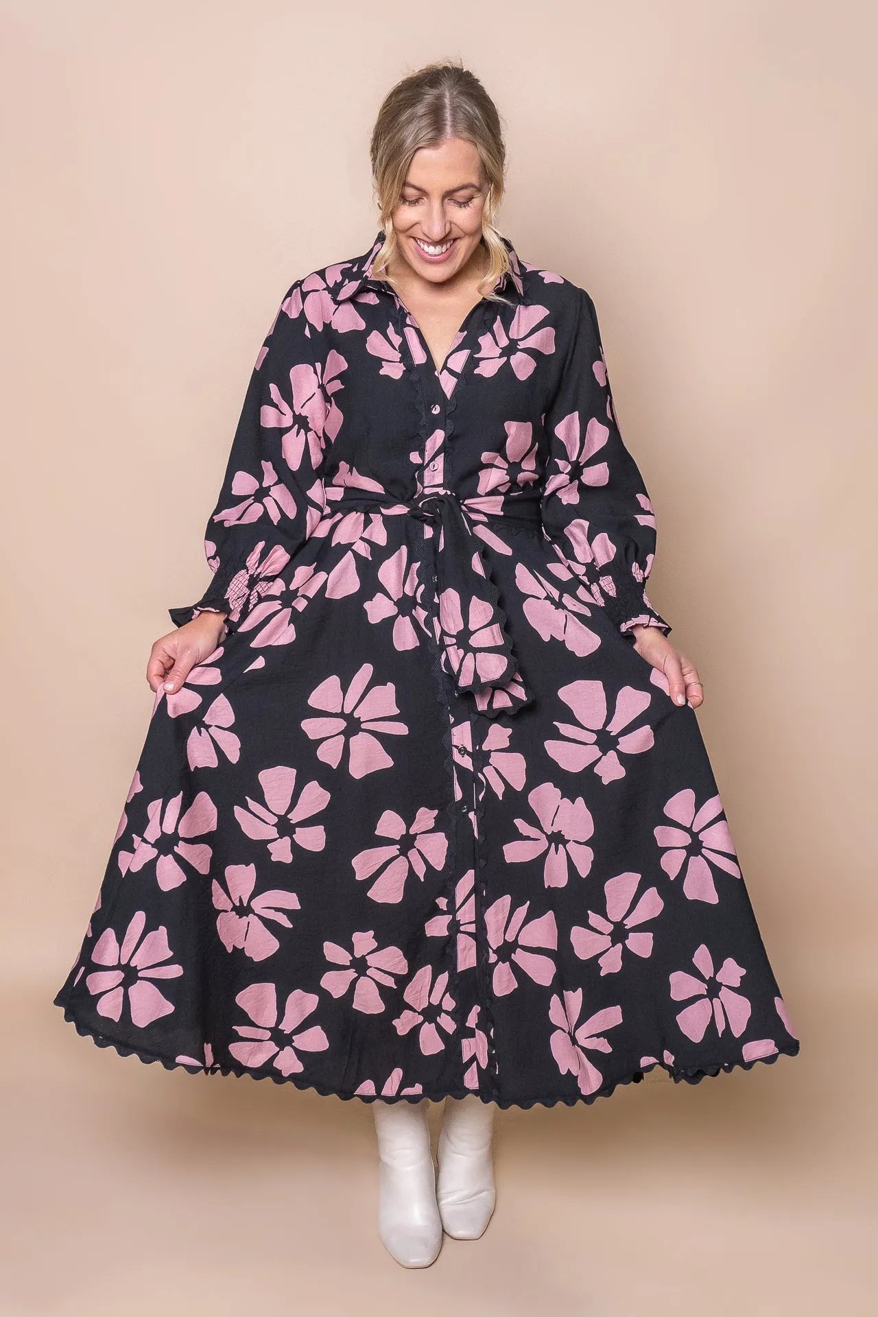 Faith Floral Midi Dress in Black sold by Always Alice product image thumbnail 2