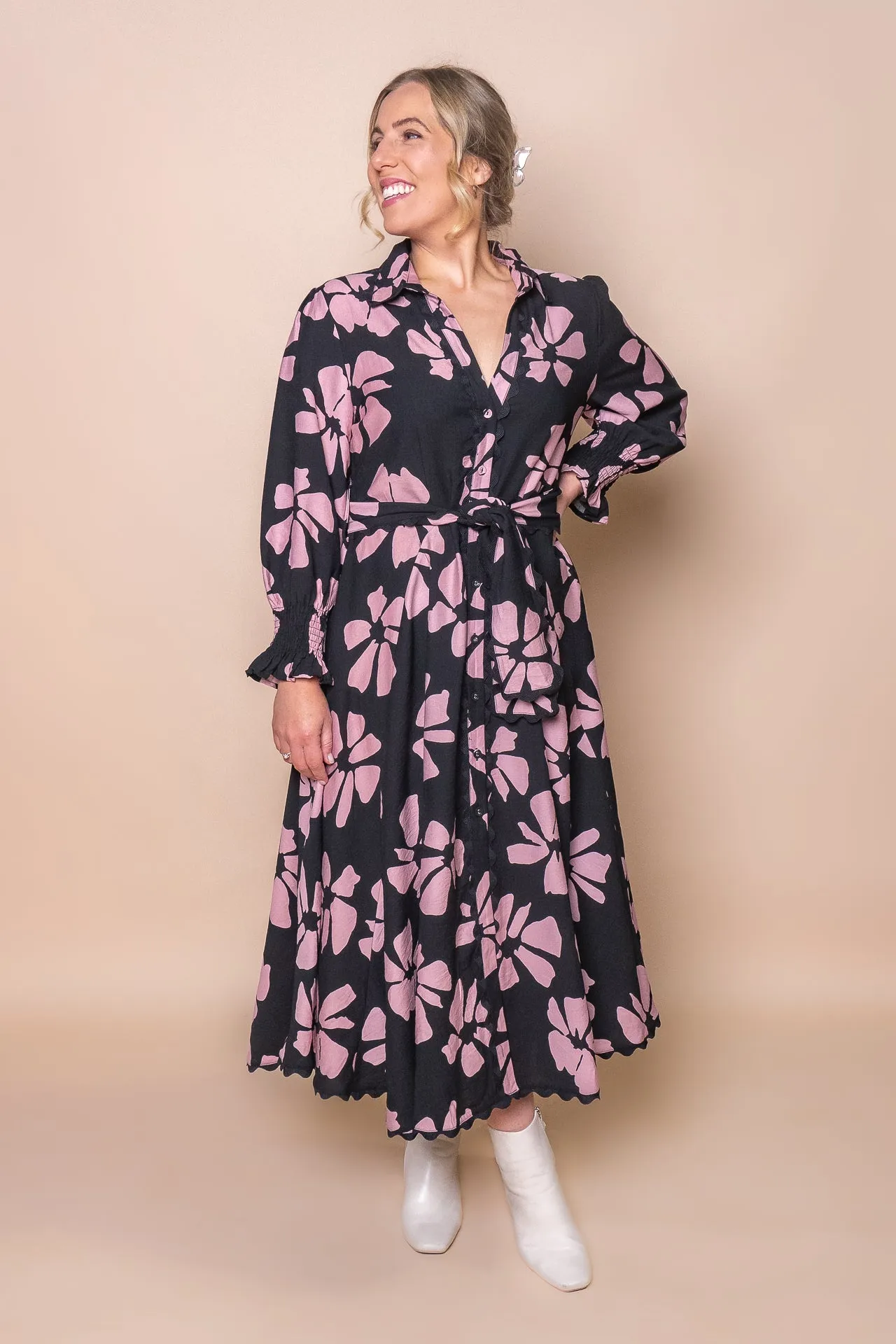 Faith Floral Midi Dress in Black sold by Always Alice product image thumbnail 3