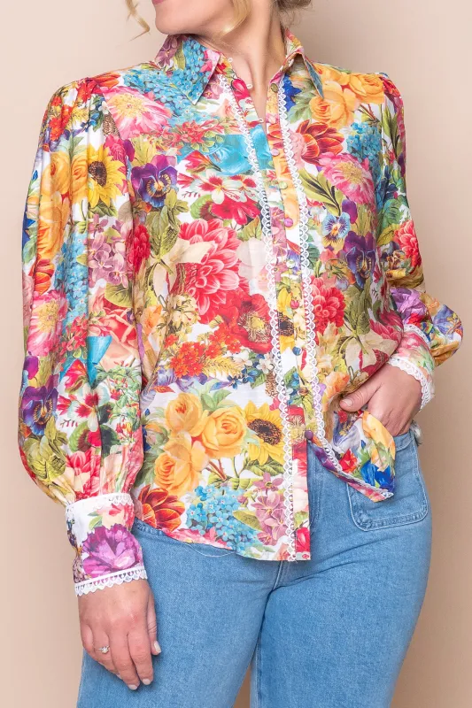 Tatum Floral Top in Multi sold by Always Alice