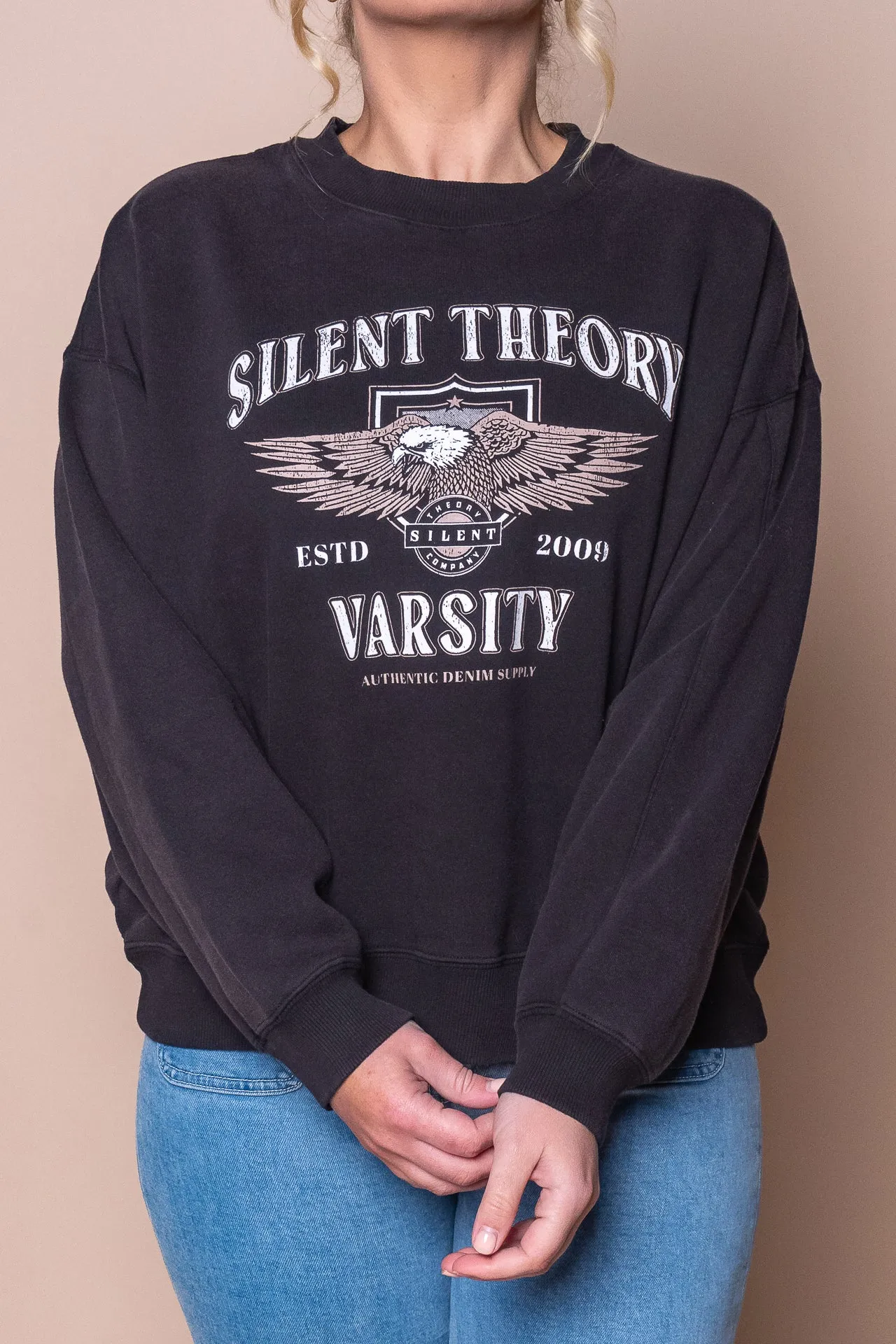 Authentic Crew in Washed Black - Silent Theory sold by Always Alice product image thumbnail 2