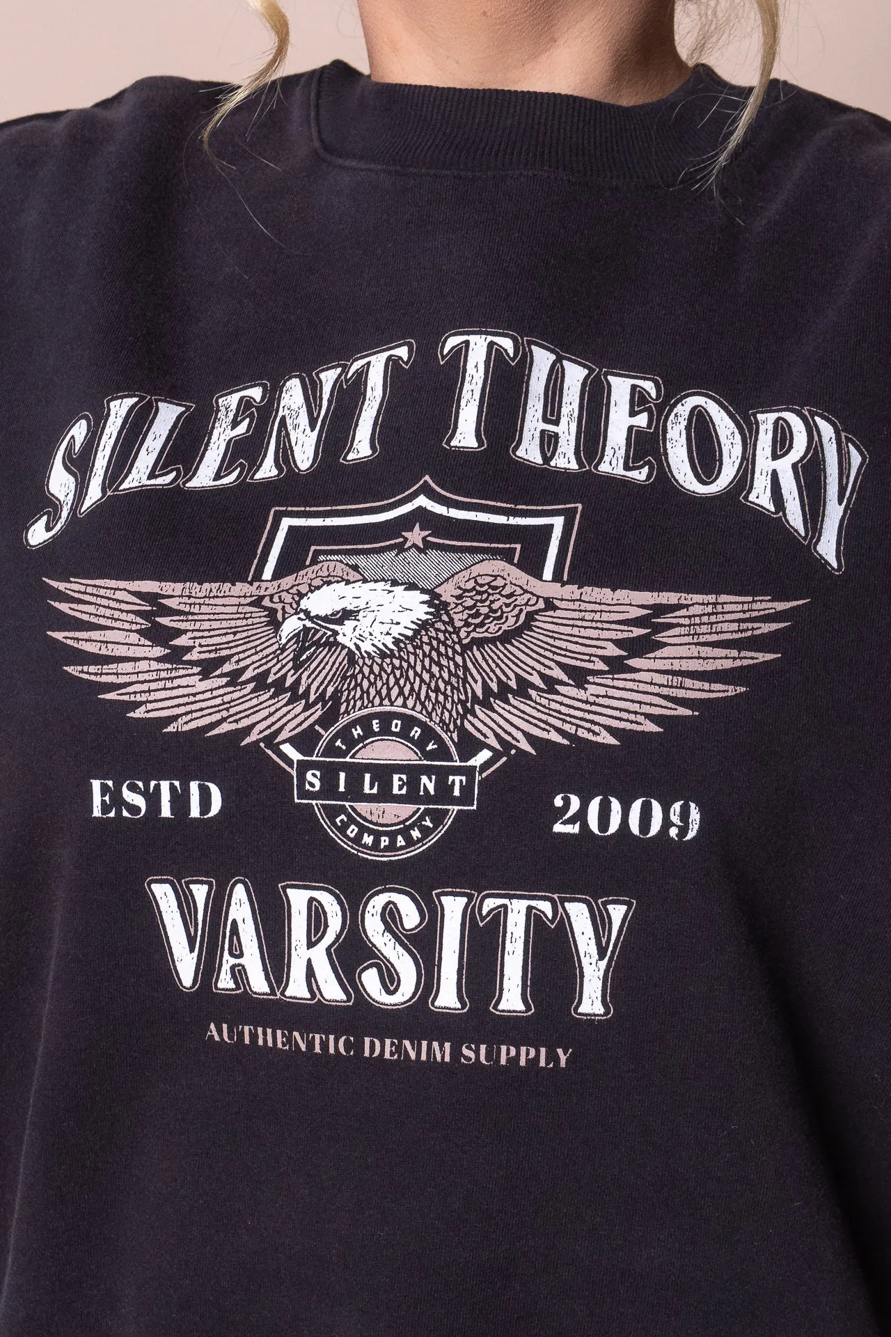 Authentic Crew in Washed Black - Silent Theory sold by Always Alice product image thumbnail 4