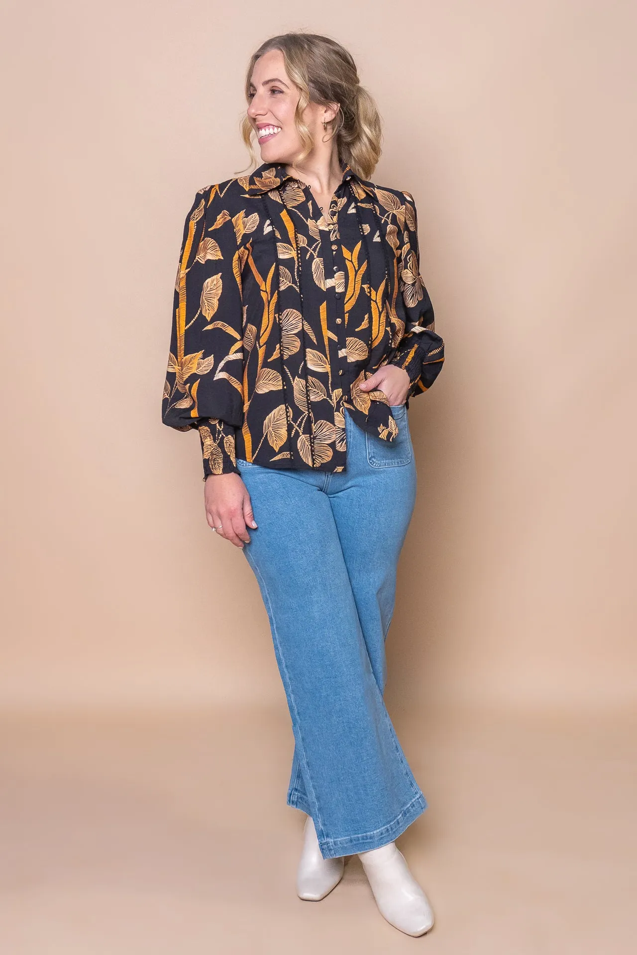 Georgina Floral Top in Black sold by Always Alice product image thumbnail 2