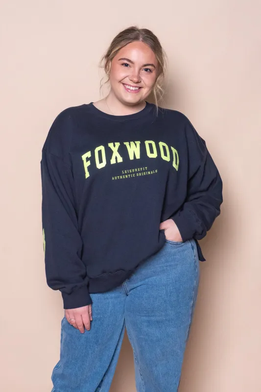 Interval Crew in Navy/Neon Yellow - Foxwood sold by Always Alice