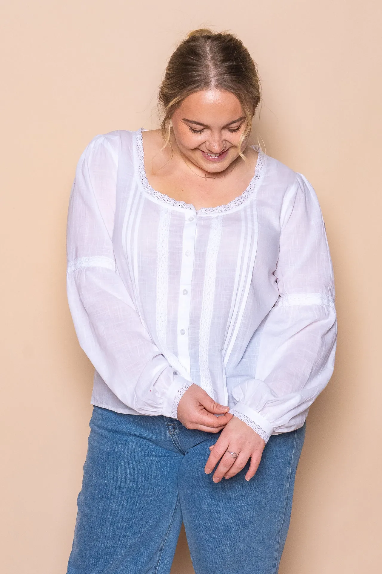 Maia L/S Top in Vintage White - All About Eve sold by Always Alice product image thumbnail 2