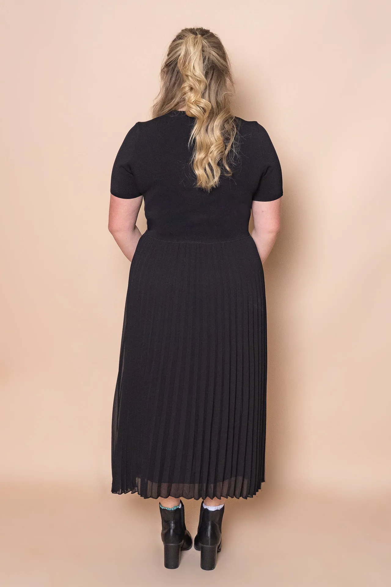 Valentina Pleated Midi Dress in Black sold by Always Alice product image thumbnail 5
