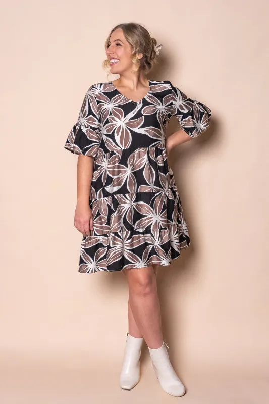 Sigrid Floral Dress in Black Multi sold by Always Alice