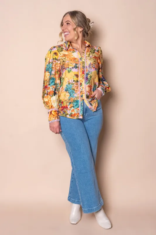 Tatum Floral Top in Yellow Multi sold by Always Alice