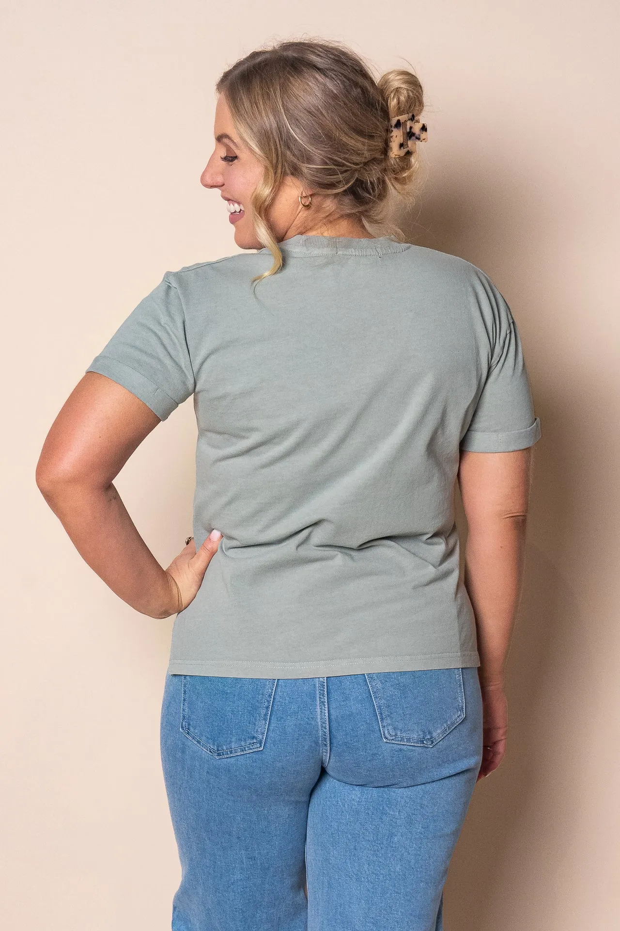AAE Washed Tee in Sage - All About Eve sold by Always Alice product image thumbnail 4