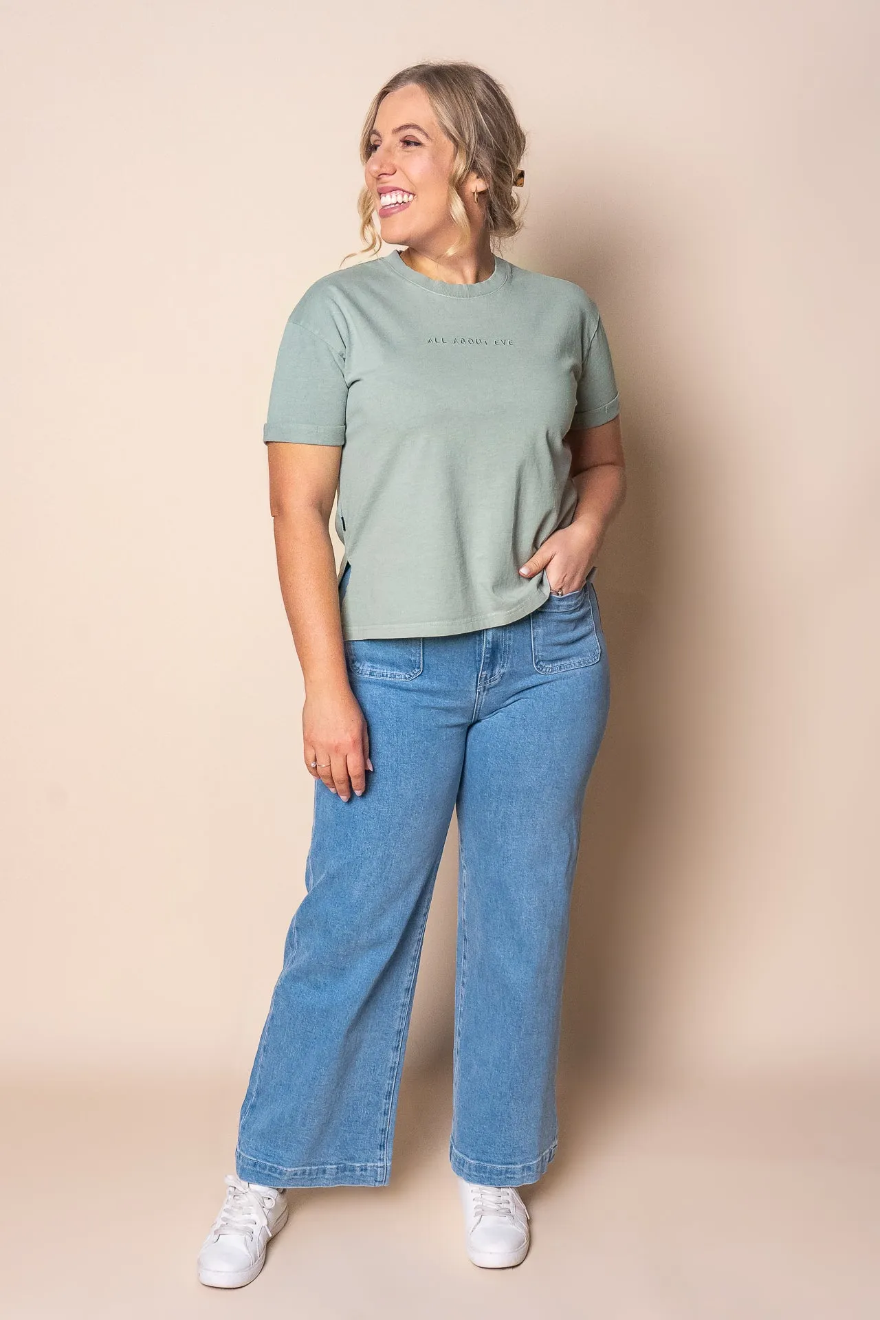 AAE Washed Tee in Sage - All About Eve sold by Always Alice product image thumbnail 2