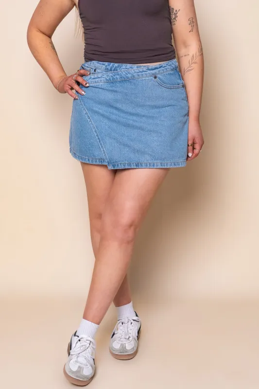 Lenni Mini Skort in Light Blue - All About Eve sold by Always Alice