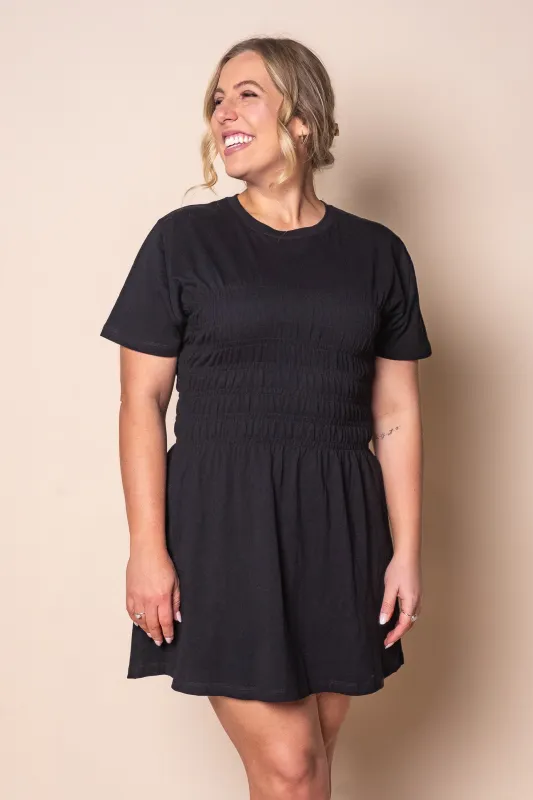 Lipa Ruched Mini Dress in Black - All About Eve sold by Always Alice