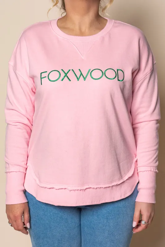 Simplified Metallic Crew in Pink/Emerald - Foxwood sold by Always Alice