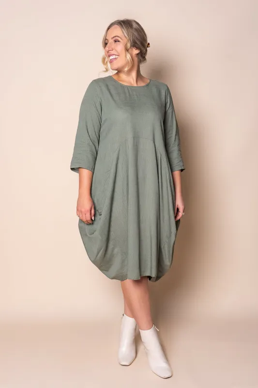 Teagan Tulip Dress in Khaki sold by Always Alice