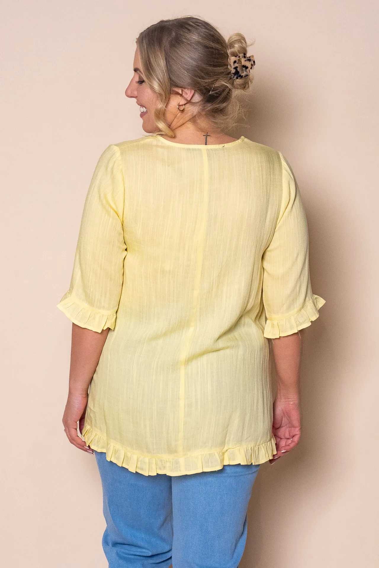 Lorin Ruffle Top in Yellow sold by Always Alice product image thumbnail 5