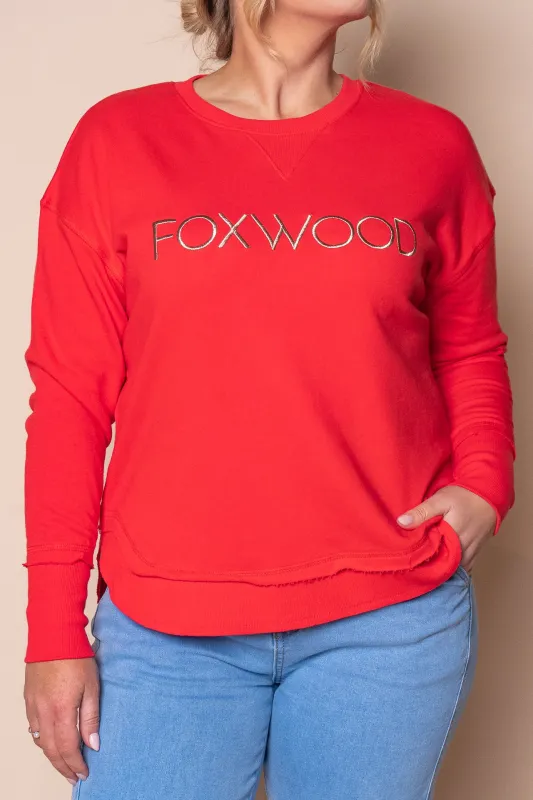 Simplified Metallic Crew in Red - Foxwood made by Foxwood Clothing