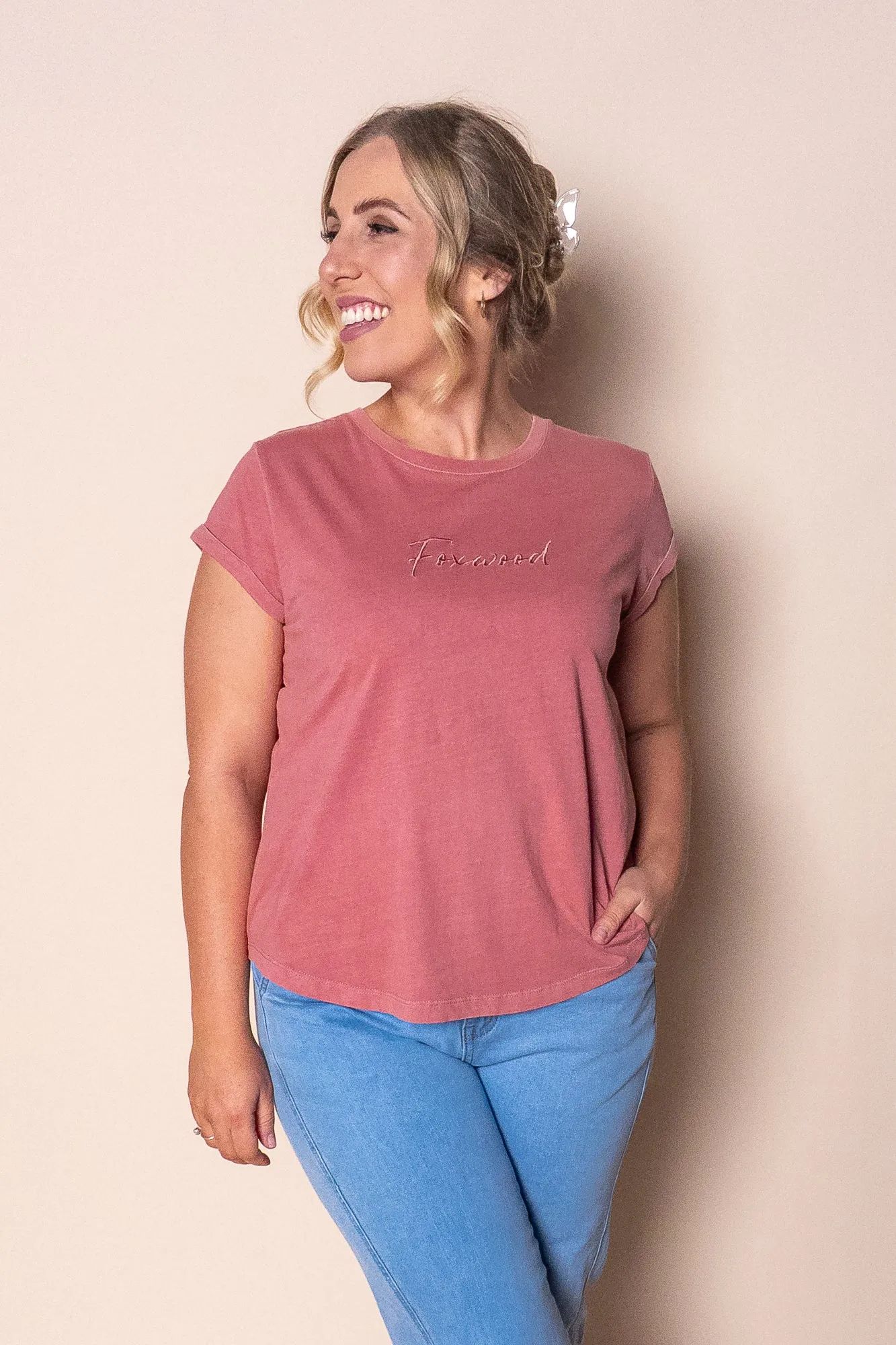 Signature Tee in Ash Rose - Foxwood sold by Always Alice