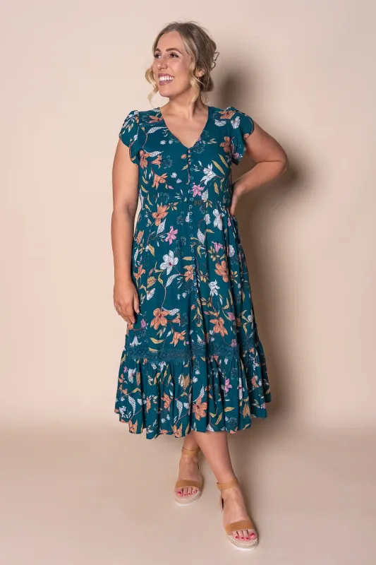 Temple Midi Dress in Teal sold by Always Alice