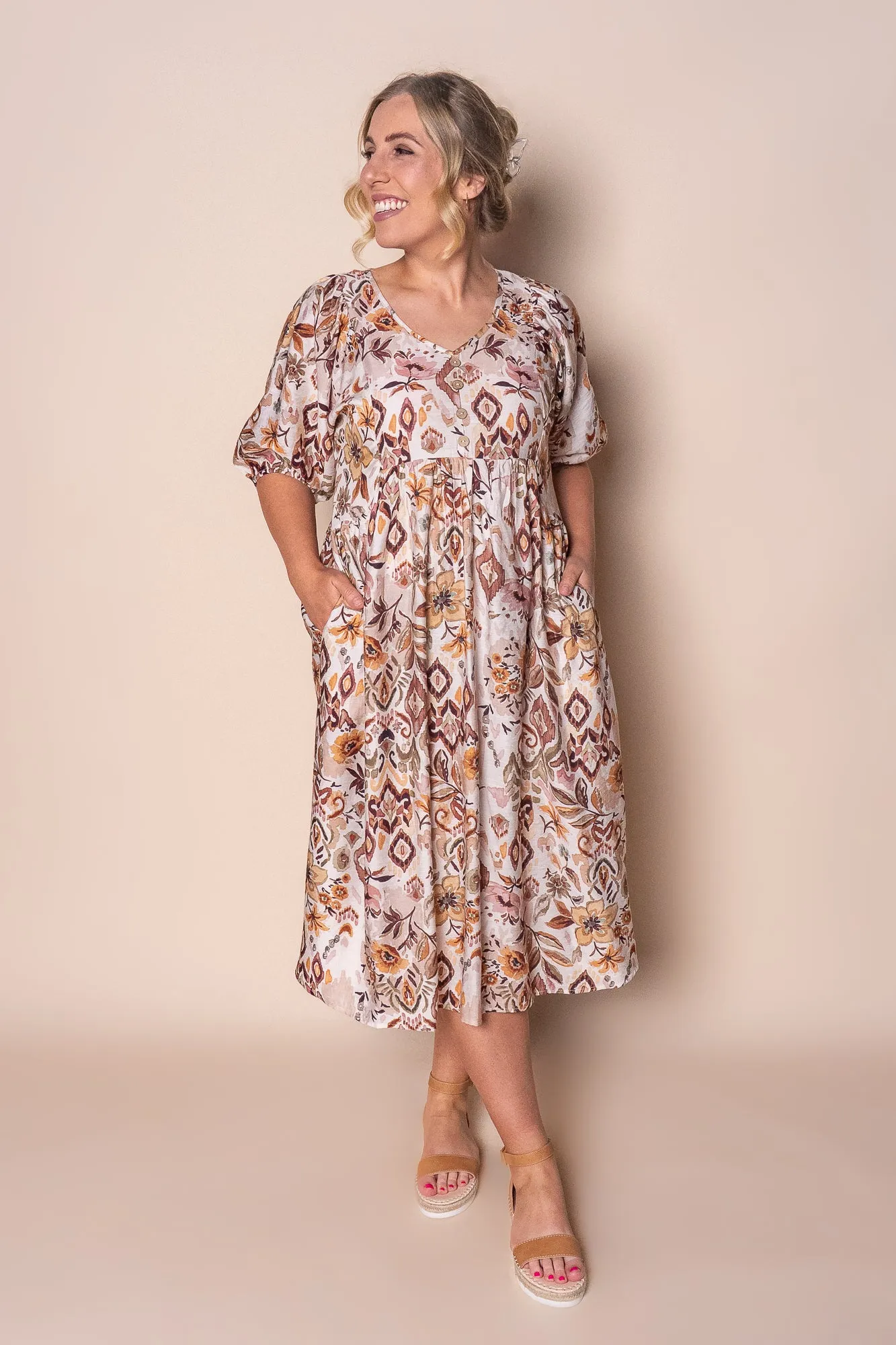 Diane Midi Dress in Mocha Multi sold by Always Alice product image thumbnail 2