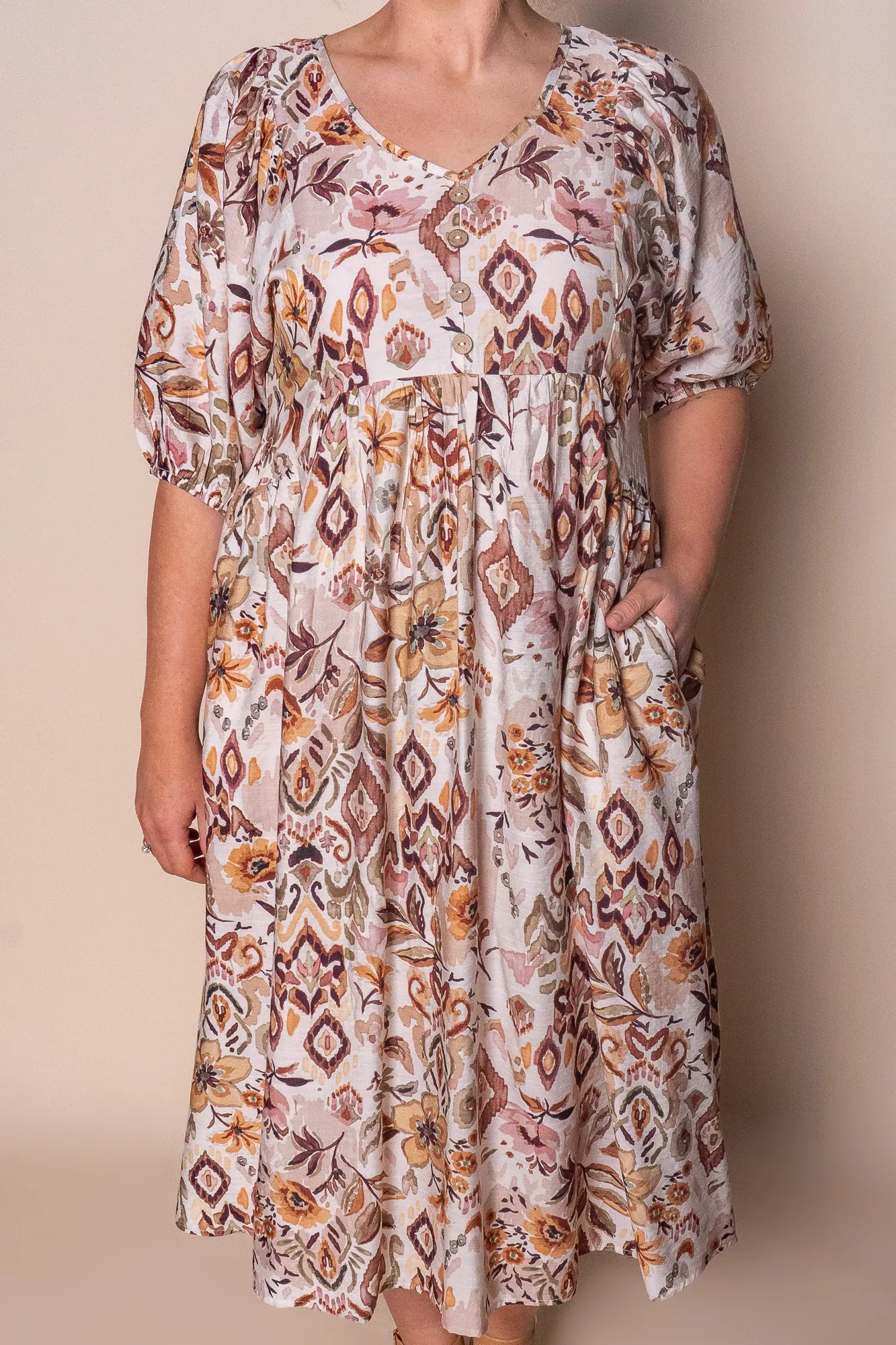Diane Midi Dress in Mocha Multi sold by Always Alice product image thumbnail 3