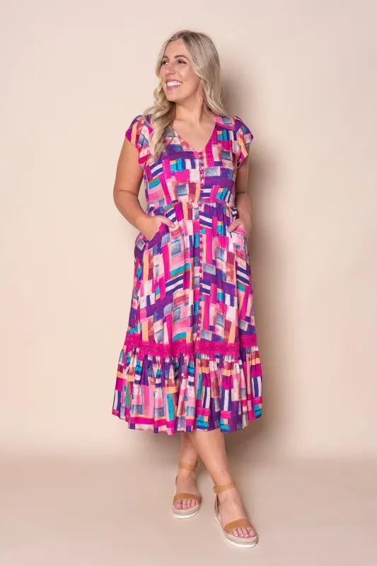 Alexa Midi Dress in Pink sold by Always Alice