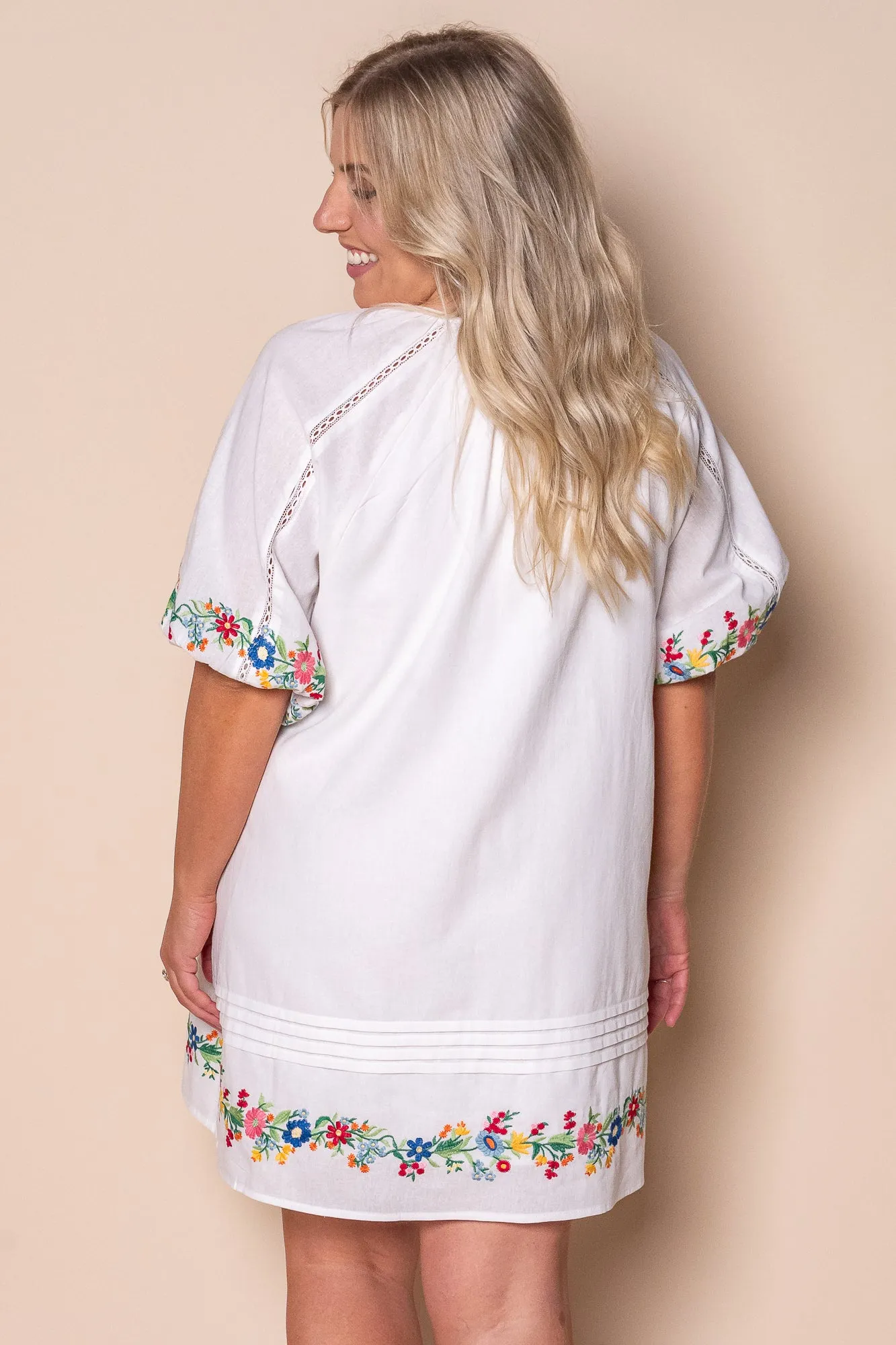 Orphea Embroidered Floral Dress in White sold by Always Alice product image thumbnail 5