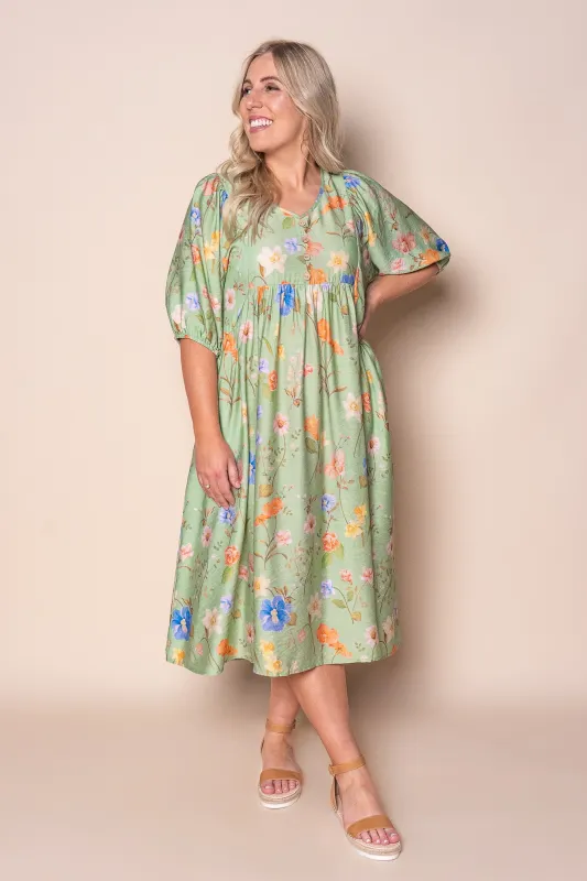 Anna Midi Dress in Sage sold by Always Alice