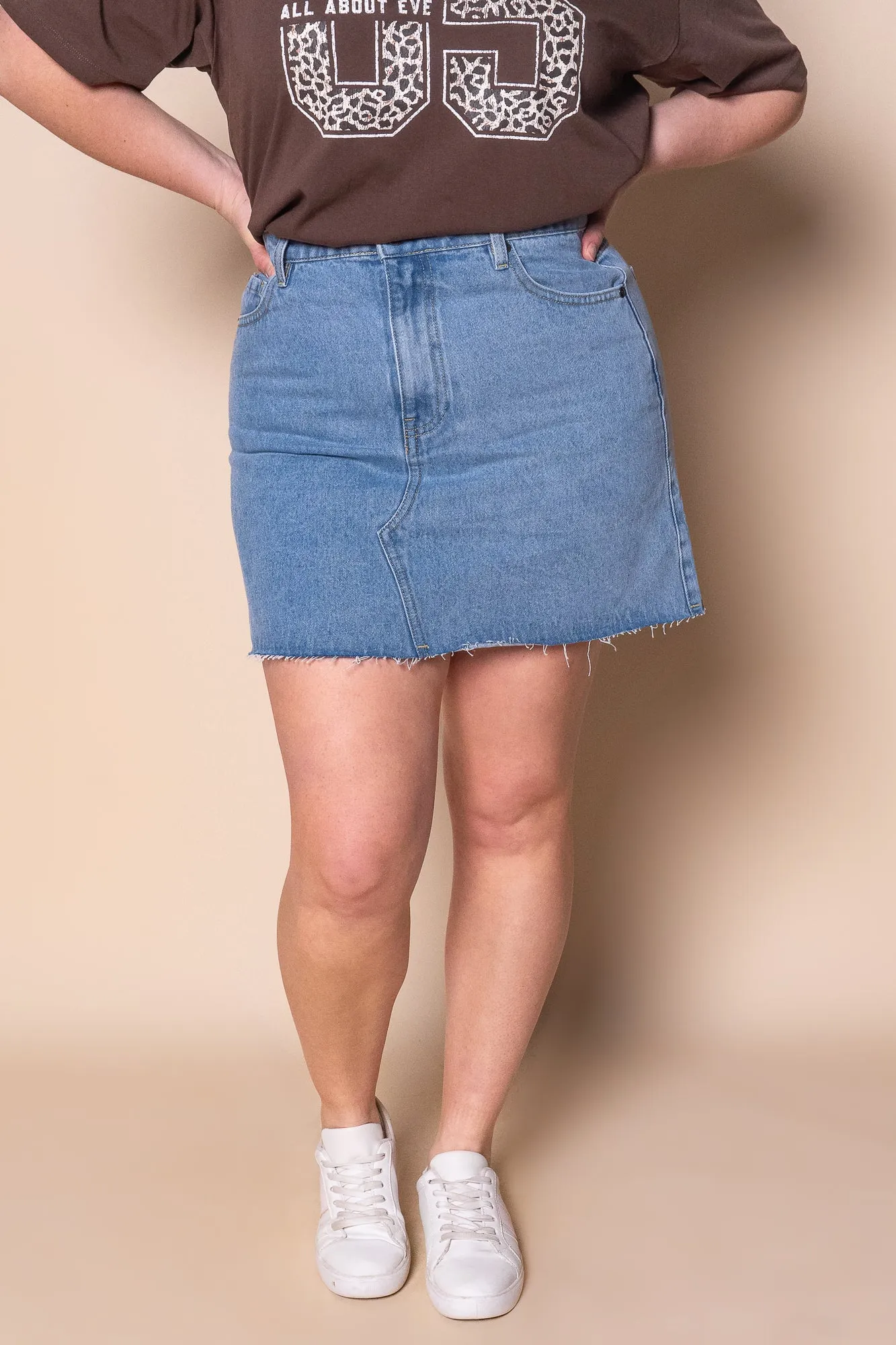 Margot Denim Skirt in Light Blue - All About Eve sold by Always Alice
